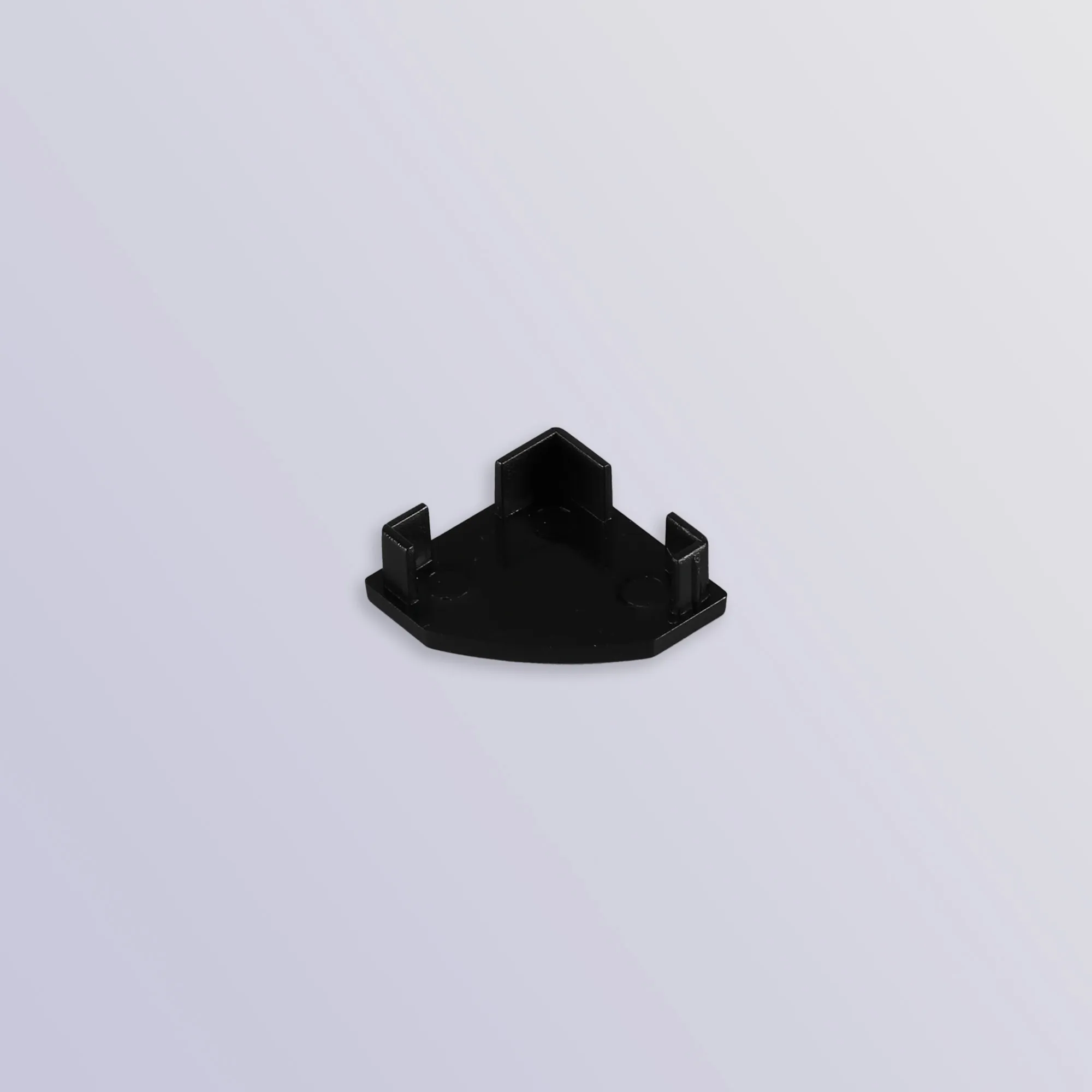 Tiras 18mm x 18mm Black Corner Profile End Cap Without Hole (1pc) for M7418 M8063  Mantra Fusion Tiras LED Profile